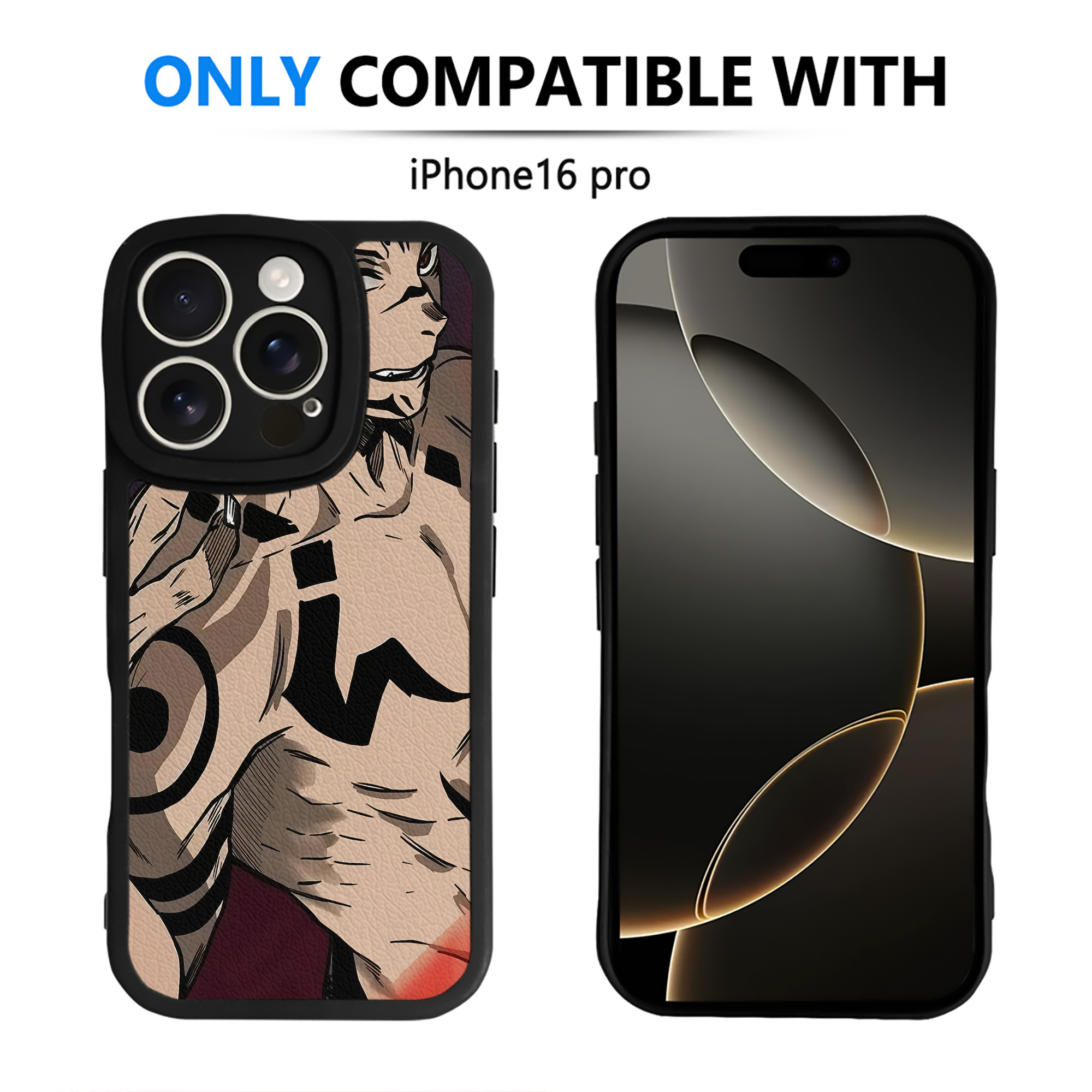 （画像用） 呪術廻戦 Jujutsu Kaisen 【iPhone 16シリーズ対応】シリコンスマホケース（レザー調） 材質：シリコン